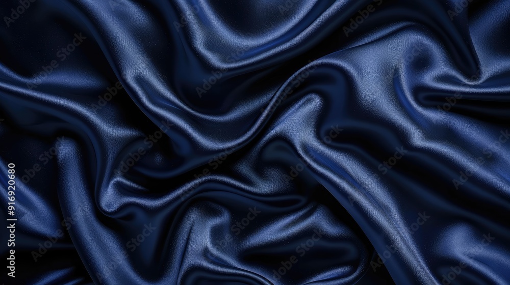 Elegant navy blue silk satin background for special occasions. Elegant navy blue silk satin background for special occasions.