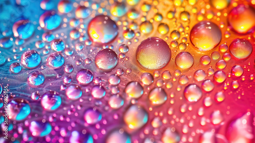 Water drops multicolor abst...