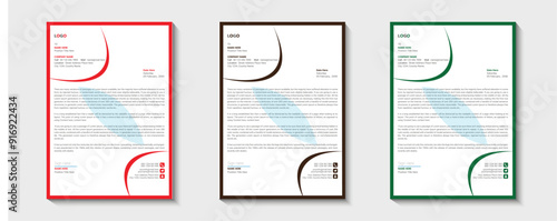 corporate modern letterhead design template