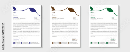 corporate modern letterhead design template