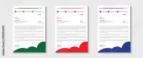 corporate modern letterhead design template