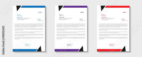 corporate modern letterhead design template