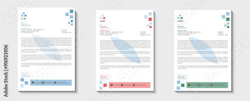 corporate modern letterhead design template