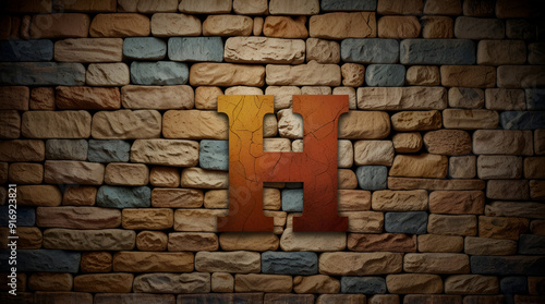 old brick wall with word H. Genrative.ai 