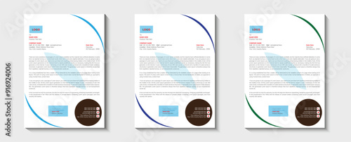 corporate modern letterhead design template