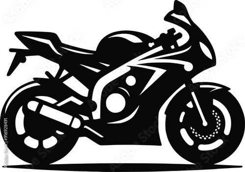 motorcycle sport bike silhouette