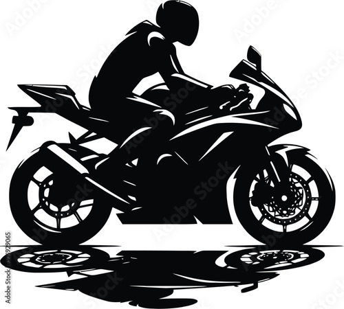 motorcycle sport bike silhouette