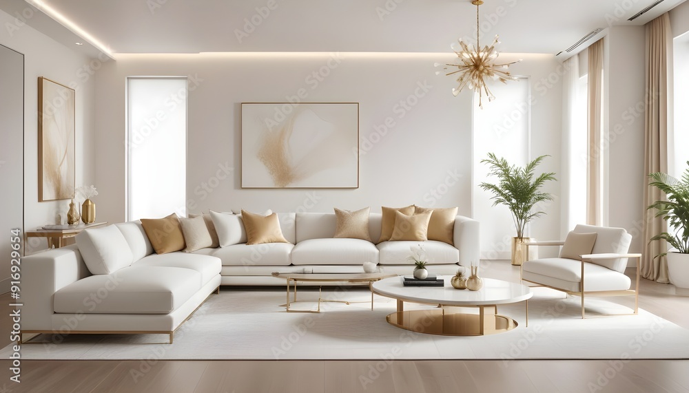 Fototapeta premium Photo interior modern design room 3d illustration