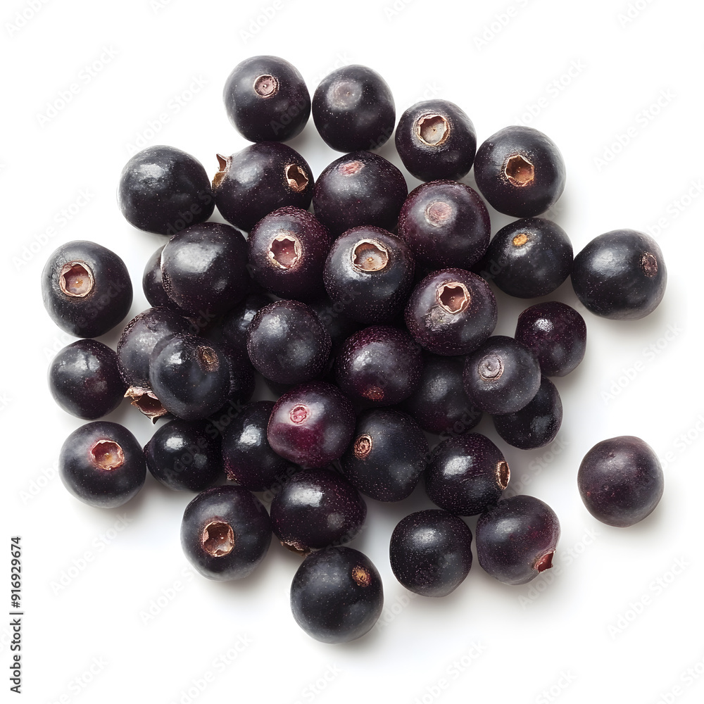 Acai berries isolated on white background Acai berries isolated on white background