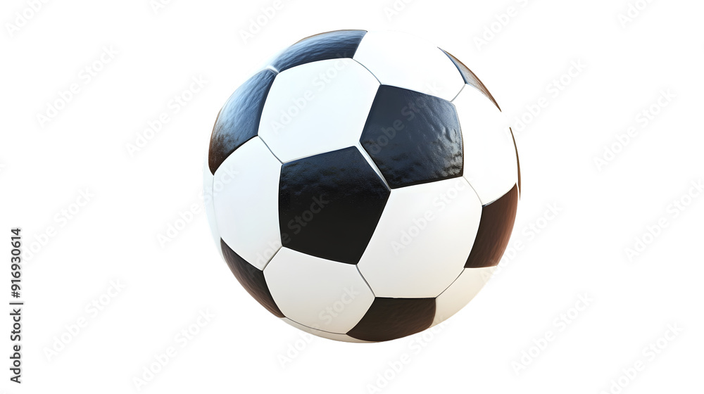 Fototapeta premium Soccer ball isolated on a white background with full depth of field, high detail