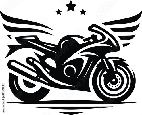 motorcycle sport bike silhouette