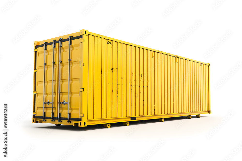 Metal Cargo ship container mockup, isolated on white Metal Cargo ship container mockup, isolated on white