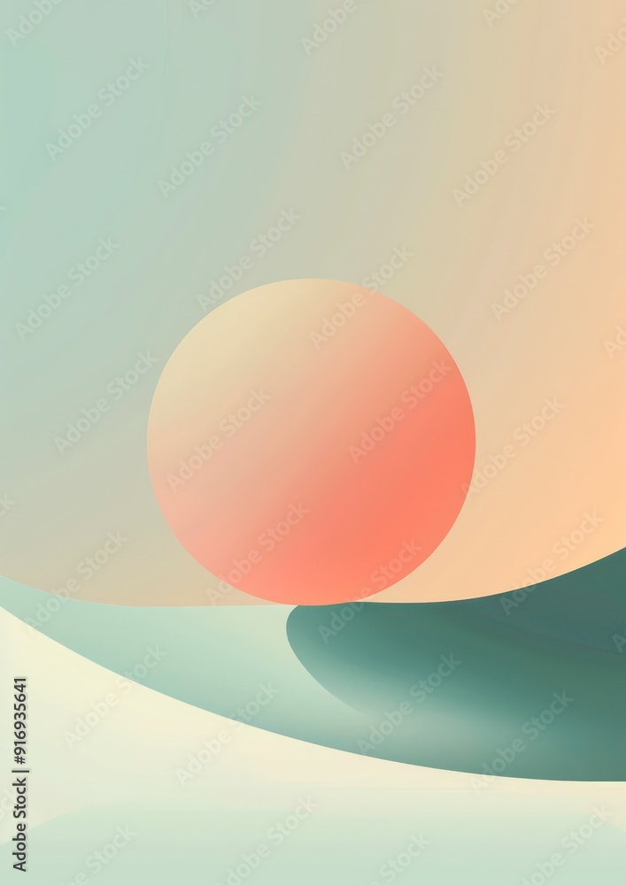 minimal abstract scenery poster background with green soft pastel colors minimal abstract scenery poster background with green soft pastel colors