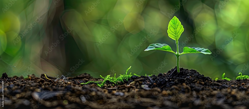 New growth emerging from the trimmed area, nature's renewal in motion, perfect for showcasing in a copy space image. New growth emerging from the trimmed area, nature's renewal in motion, perfect for showcasing in a copy space image.