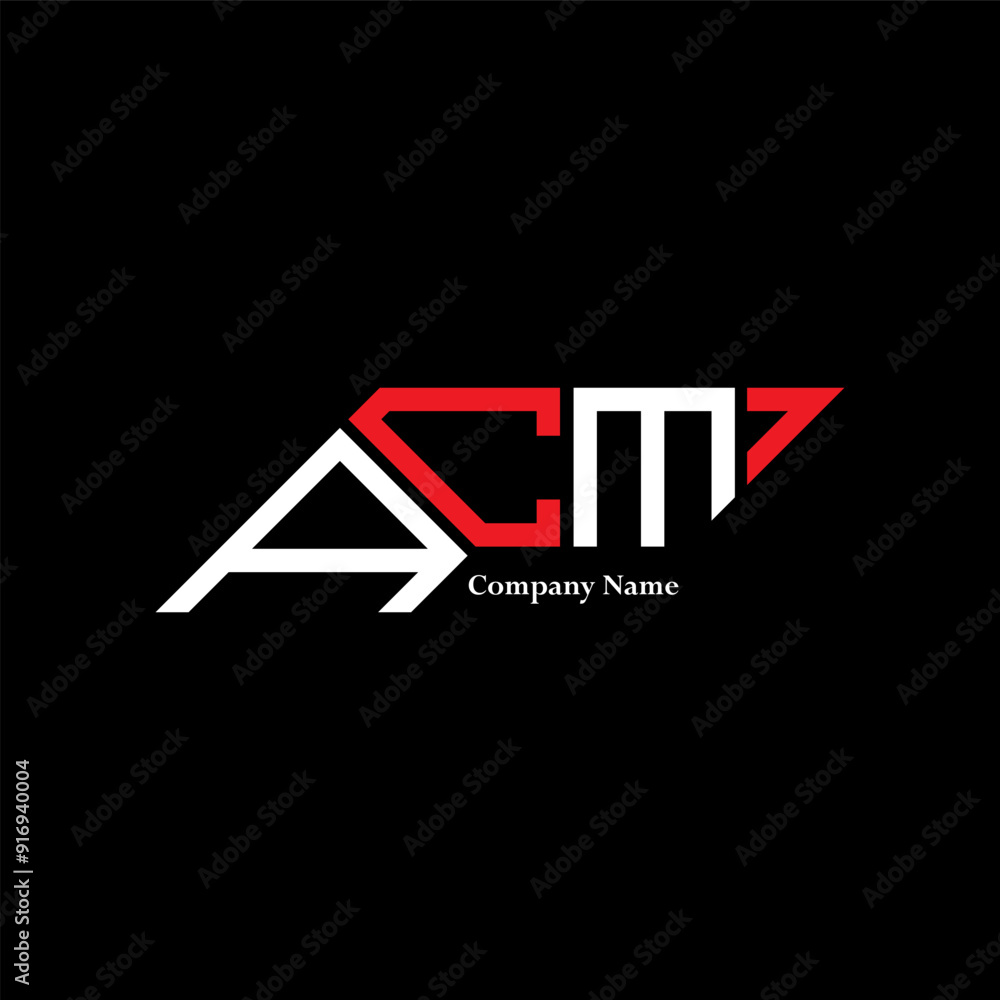Obraz premium ACM logo design, ACM simple and modern logo. ACM luxurious alphabet design