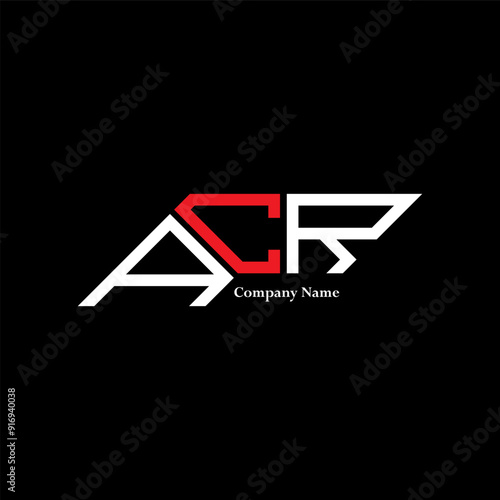 ACR logo design, ACR simple and modern logo. ACR luxurious alphabet design photo