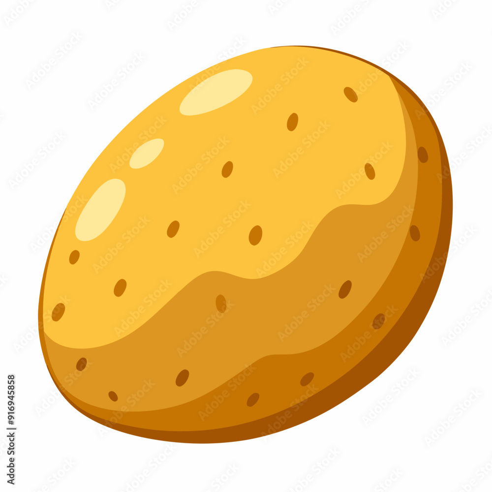 A Single, Round, Brown Potato with Eye-like Spots A Single, Round, Brown Potato with Eye-like Spots
