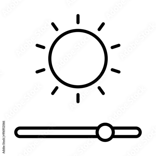 Brightness line icon