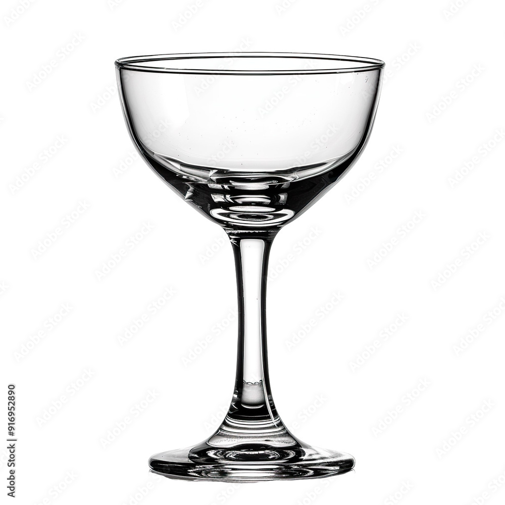 Front view of an empty margarita glass isolated on a white transparent background Front view of an empty margarita glass isolated on a white transparent background