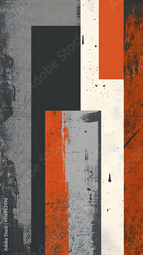 Industrial flat color background illustration