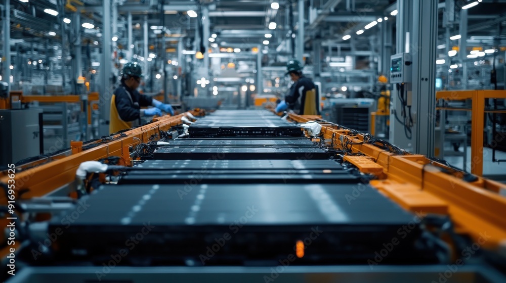 Battery Assembly Line Production. Battery Assembly Line Production.