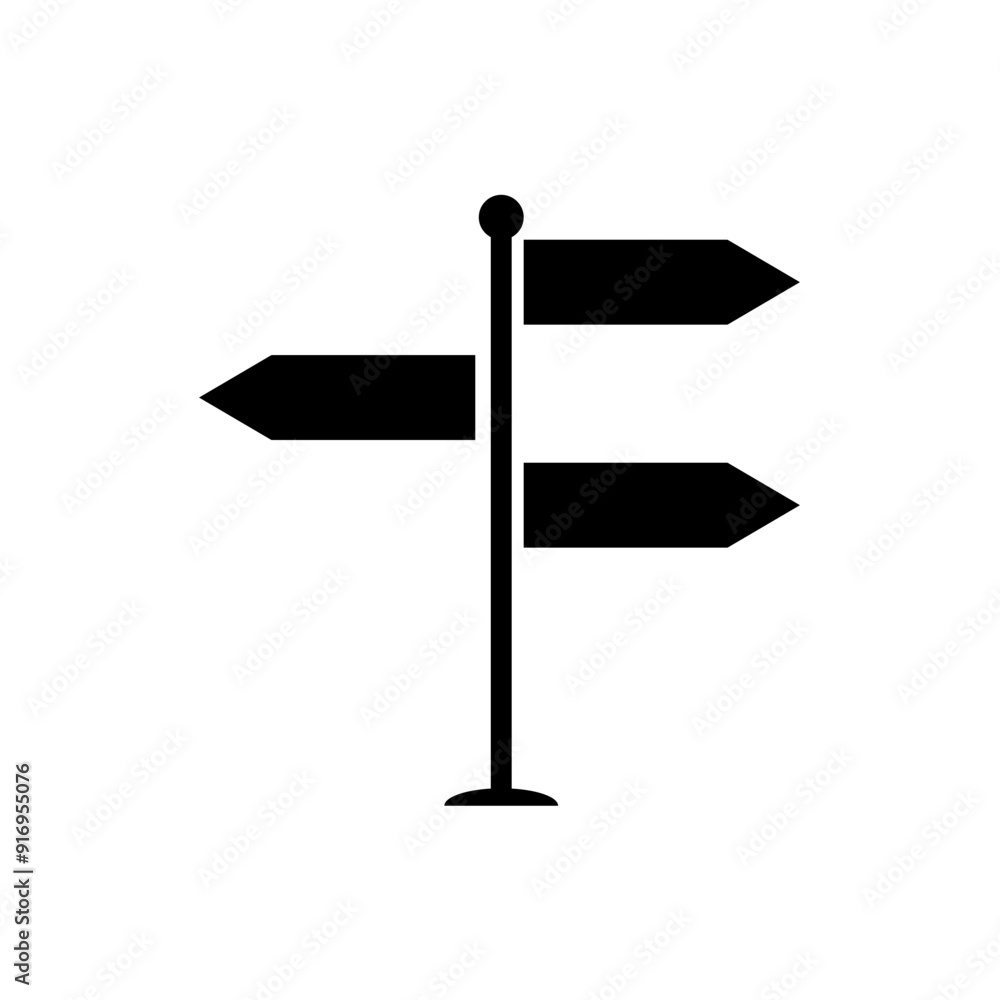 Signpost Icon vector design symbol illustration Signpost Icon vector design symbol illustration