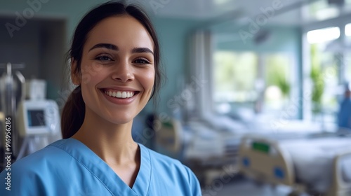 Cheerful Nurse in Medical Facility with Background Free Download Cheerful Nurse in Medical Facility with Background - GFXLoad