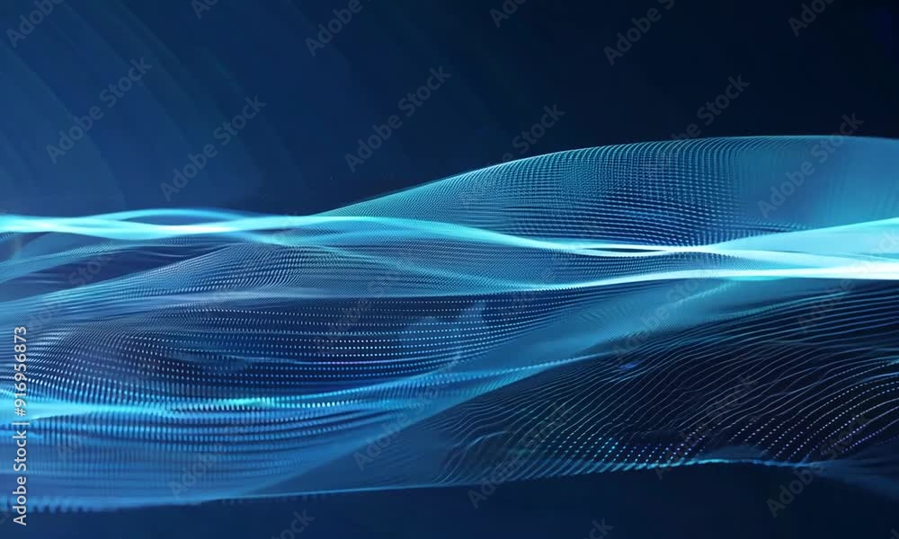 Abstract Blue Wave Background for Technology and Digital Concepts Abstract Blue Wave Background for Technology and Digital Concepts