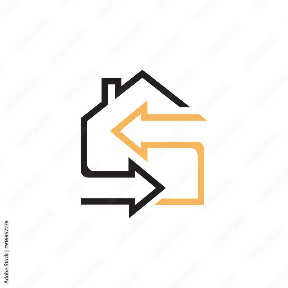 Home renovation and flip house logo Home renovation and flip house logo