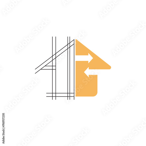 Home renovation and flip house logo