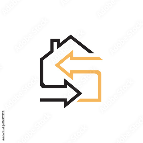 Home renovation and flip house logo