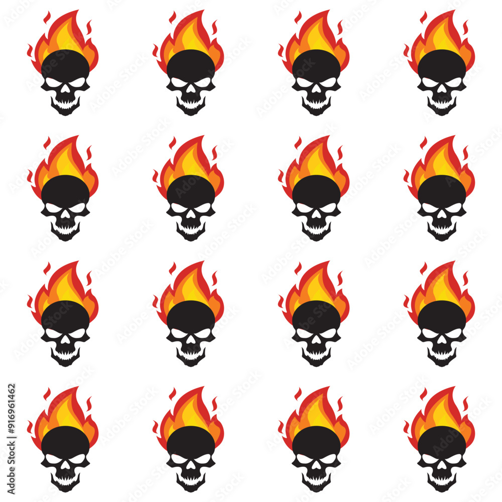 Skull Icon pattern illustration Skull Icon pattern illustration