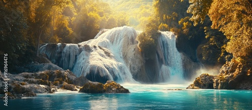 Stunning waterfall Turquois...