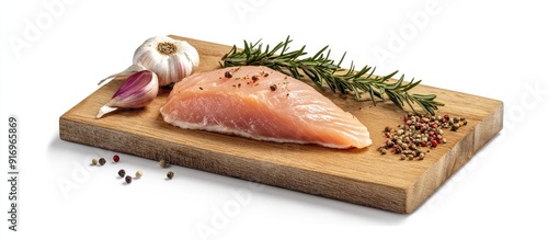 Raw chicken breast fillet o...