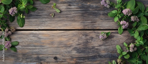 fresh oregano blossoms leav...