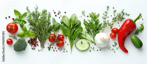 A variety of fresh vegetabl...