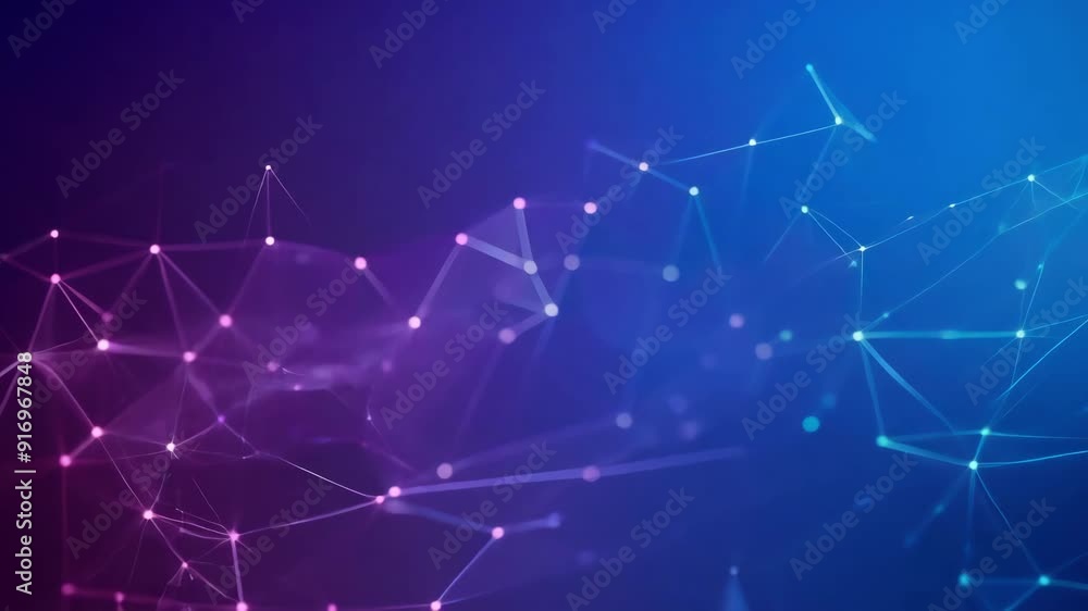 Abstract digital background with connected nodes and lines in vibrant purple and blue hues, creating a modern technological feel. Abstract digital background with connected nodes and lines in vibrant purple and blue hues, creating a modern technological feel.