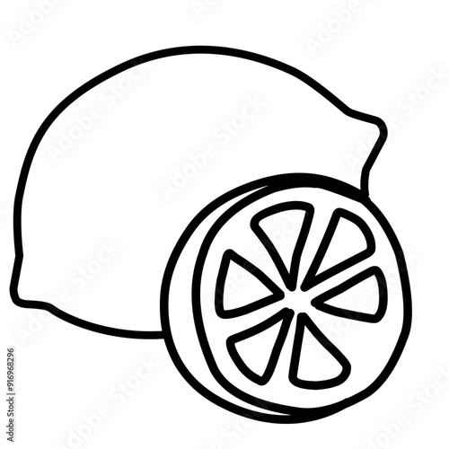 Lemon Doodle Illustration 