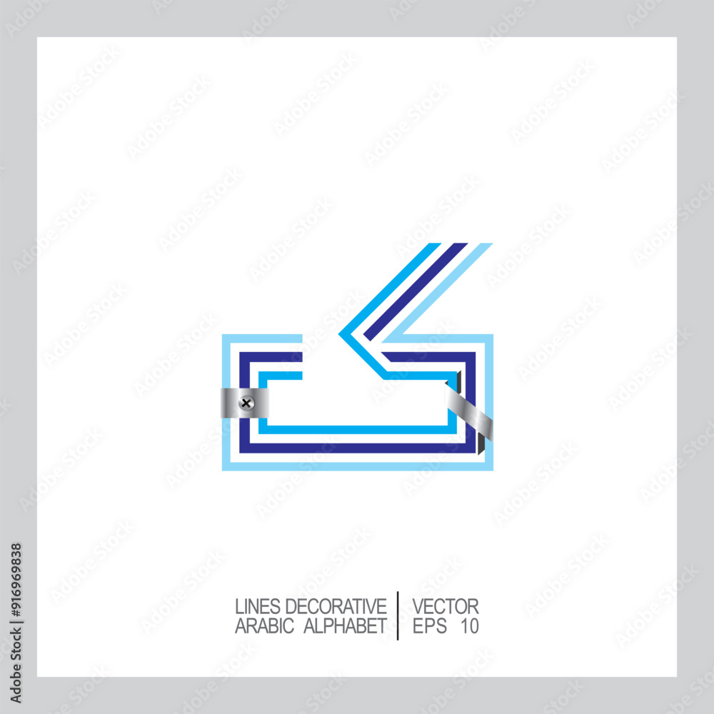 Arabic Calligraphy Alphabet letters or font in Arabic Kufic colorful thin style, Stylized Islamic calligraphy elements on white background, Arabic Calligraphy Alphabet letters or font in Arabic Kufic colorful thin style, Stylized Islamic calligraphy elements on white background,
