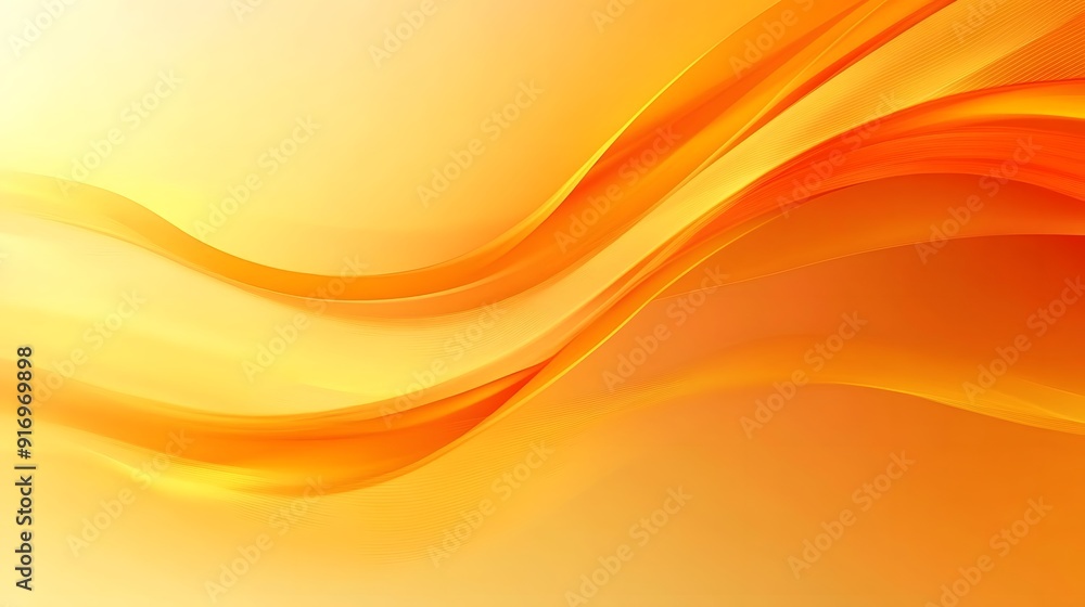 Light Orange Background with Yellow Wave Elements, Simplistic Style Vector Illustration Light Orange Background with Yellow Wave Elements, Simplistic Style Vector Illustration