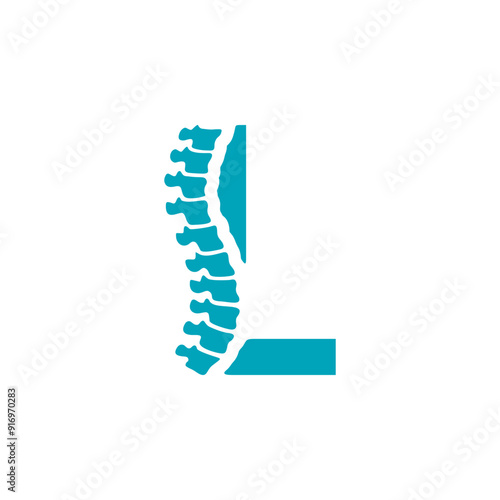 vector logo spine combined with letters with blue color and transparent background for business purposes and so on