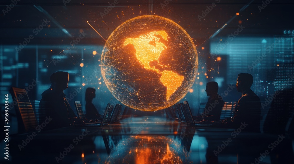 Fototapeta premium Global Network of Experts