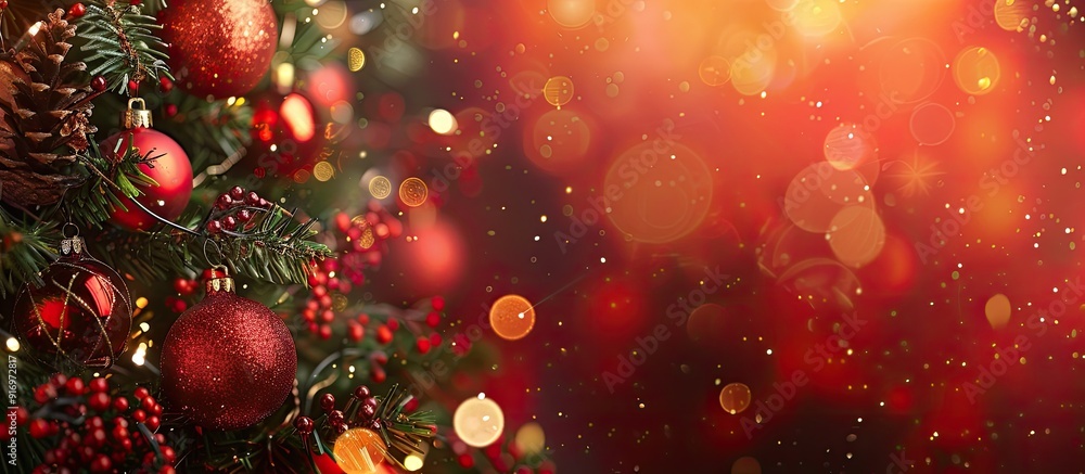 Festive background for Christmas and New Year with space for text or images. Creative banner. Copyspace image Festive background for Christmas and New Year with space for text or images. Creative banner. Copyspace image