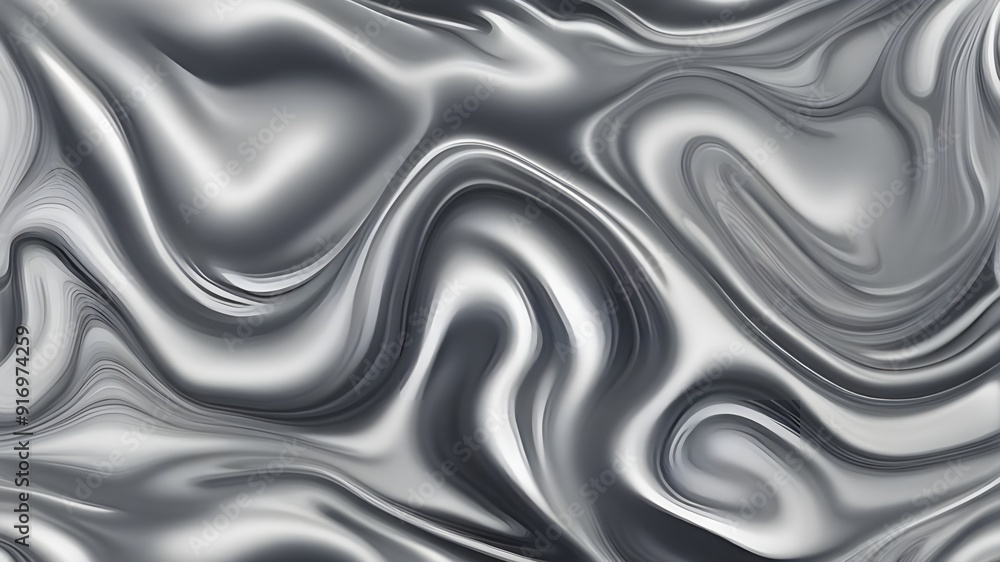 Obraz premium silver ink liquid background