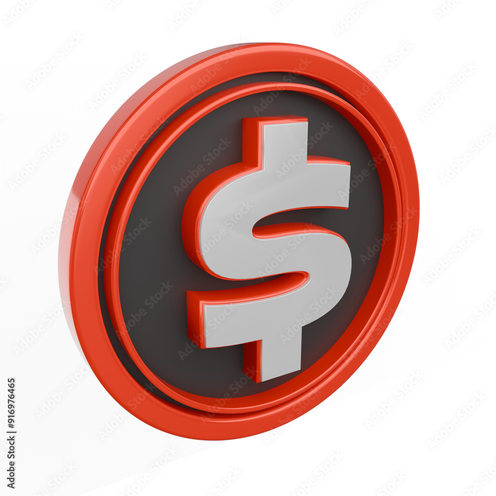 Dollar Sign 3D Icon With Currency Symbol Made With Transpare PNG Dollar Sign 3D Icon With Currency Symbol Made With Transpare PNG