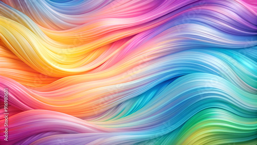 Wallpaper Mural Experience the ethereal beauty of a pastel rainbow abstract background, with soft flowing lines that dance across the canvas in a mesmerizing display of color and movement Torontodigital.ca
