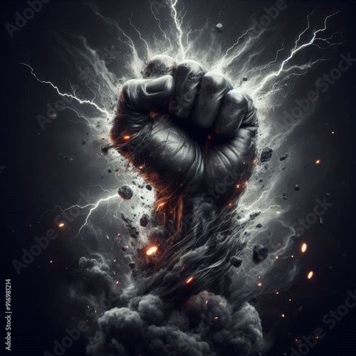 powerful fist strength impact