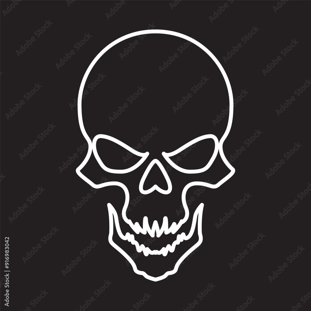 Fototapeta premium Skull Icon illustration