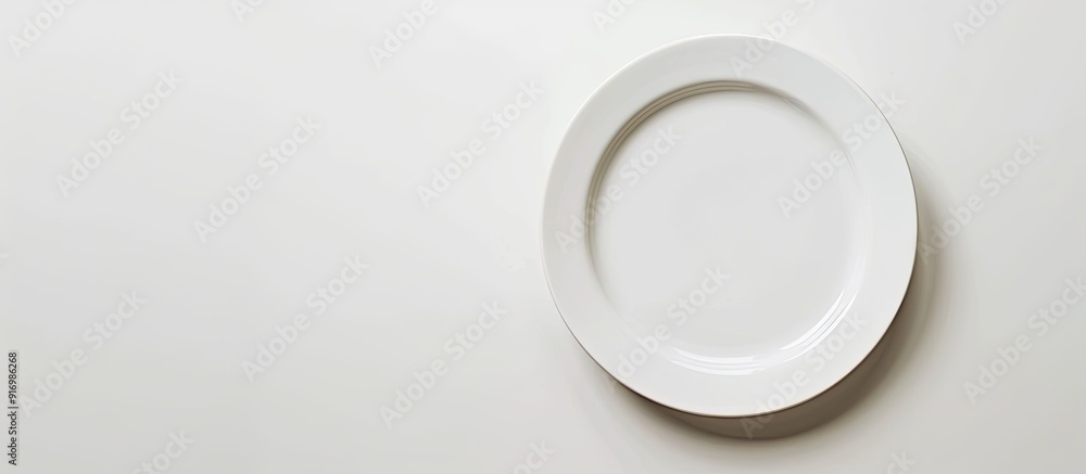An isolated plate on a white backdrop providing copy space image An isolated plate on a white backdrop providing copy space image