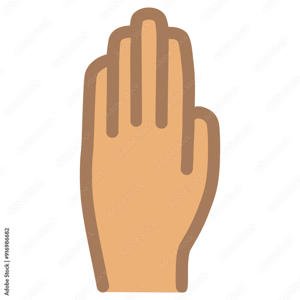 Obraz premium Hand Flat Icon Vector Illustration 